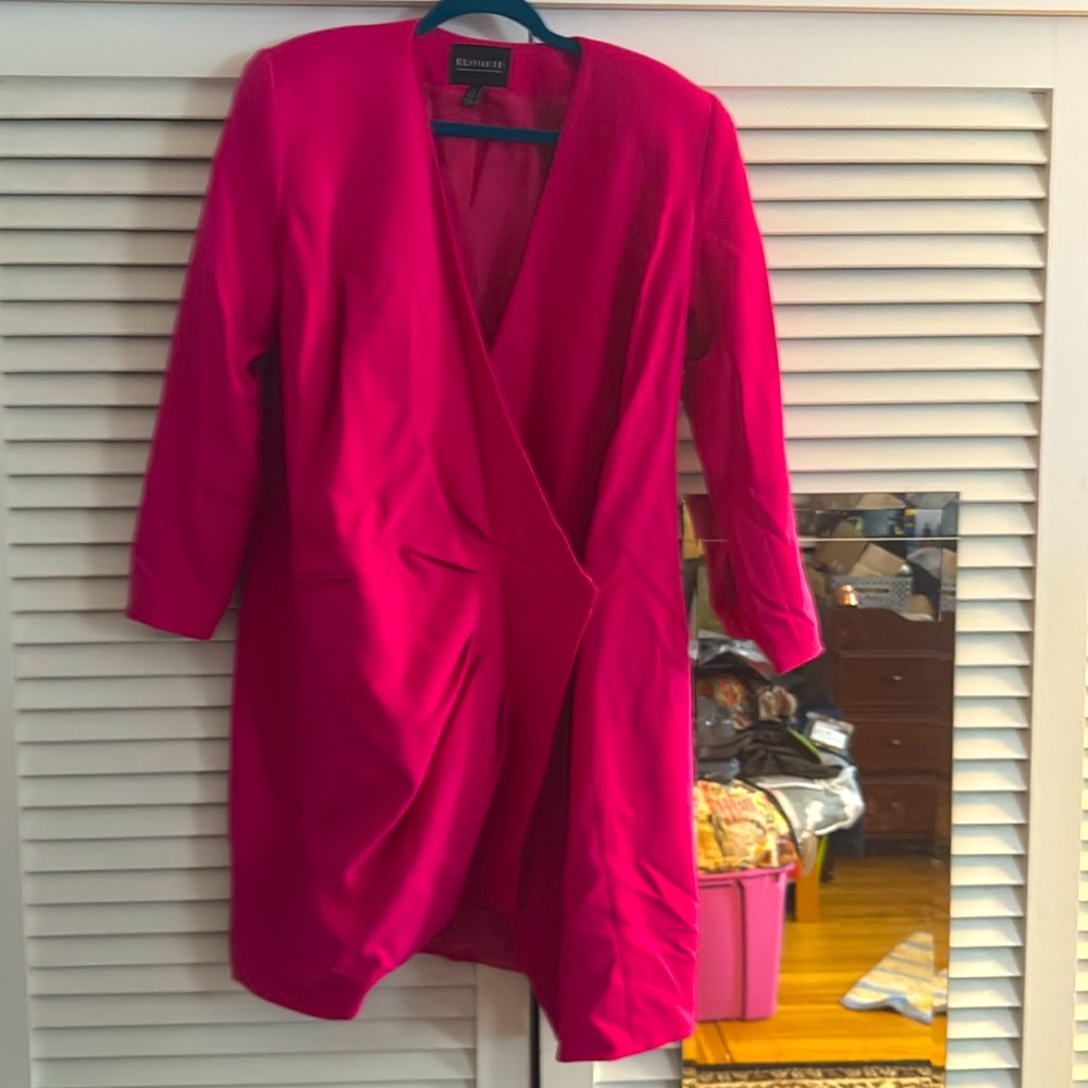 Pink Rose Blazer Dress from Eloquii